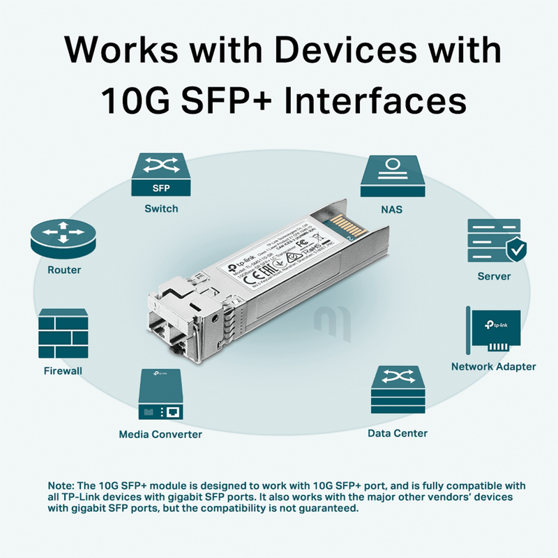 Gbase Modulo MODULO SFP TP-LINK TL-SM5110-SR TRANSCEIVER LC 10GBASE-SR SFP+ MULTIMODO
