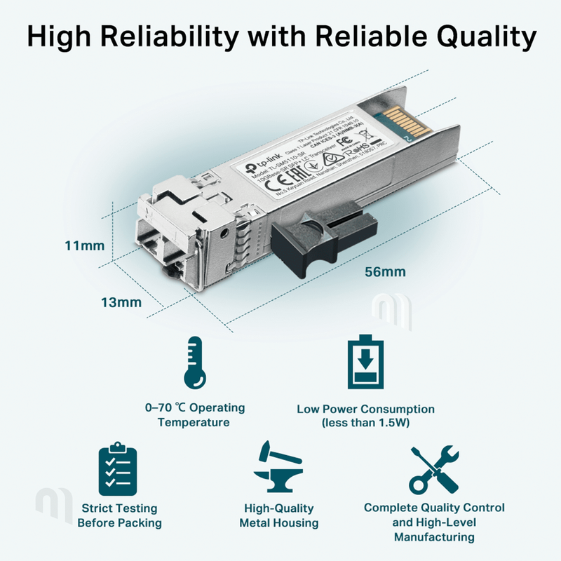 Gbase Modulo MODULO SFP TP-LINK TL-SM5110-SR TRANSCEIVER LC 10GBASE-SR SFP+ MULTIMODO